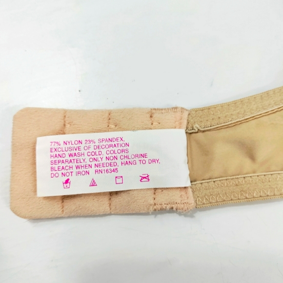 Lily of France Perfect Lift Padded T-Shirt Convertible Bra 36C Beige - Picture 6 of 7